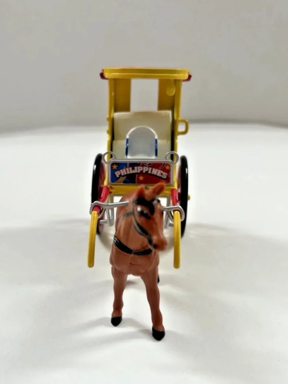 NEW Horse Drawn Carriage Miniature Decor - Philippine Kalesa - Yellow